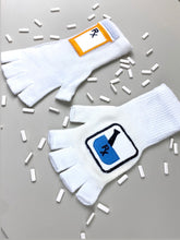 Load image into Gallery viewer, White Rx Fingerless Gloves