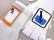 Load image into Gallery viewer, White Rx Fingerless Gloves