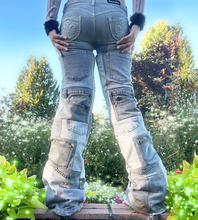 Load image into Gallery viewer, Grey Reconstructed Jeans

