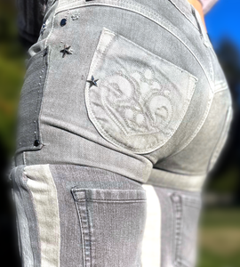 Grey Reconstructed Jeans