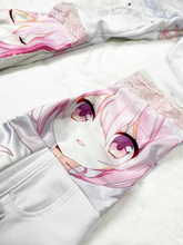 Load image into Gallery viewer, White/Pink Dakimakura Jeans
