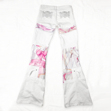 Load image into Gallery viewer, White/Pink Dakimakura Jeans
