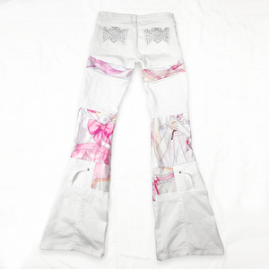 White/Pink Dakimakura Jeans